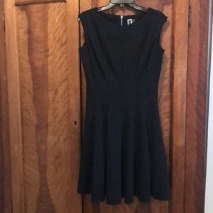 Black swing skirt classic dress